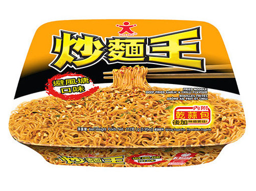 DOLL Instant Fried Noodle Garlic & Chilli Flavor | 公仔 炒麵王 避風塘口味 112g