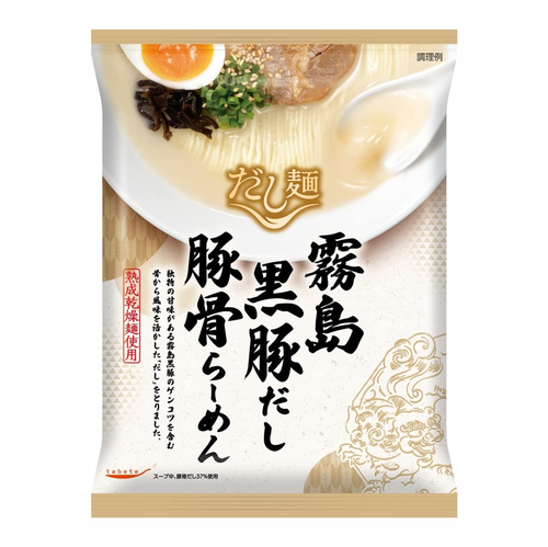 TABETE Kirishima Black Pork Bone Base Flavor Dried Ramen | 霧島 黑豚豚骨湯味風乾拉麵  100g
