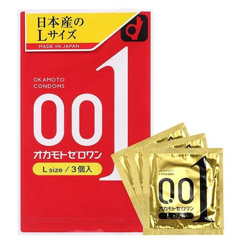 OKAMOTO Condoms Zero One 0.01mm (L SIZE) | 岡本0.01mm 超薄安全套 3片裝（L碼）
