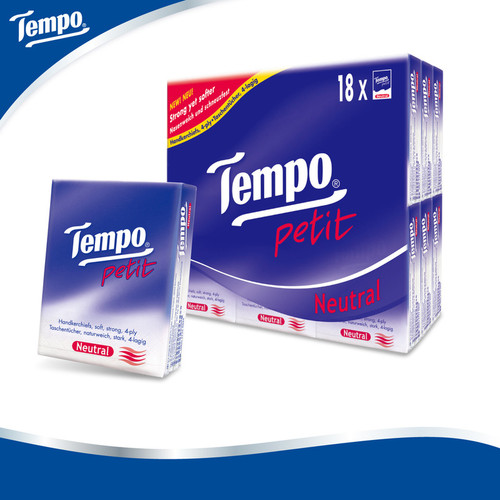 TEMPO Petit Pocket Neutral Scent | Tempo 紙巾 無香味【1包／18包／36包】