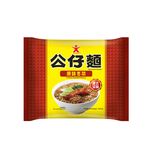 DOLL Instant Noodle Pickled Vegetable Flavor | 公仔 港式滋味 原味冬菜味即食麵 103g