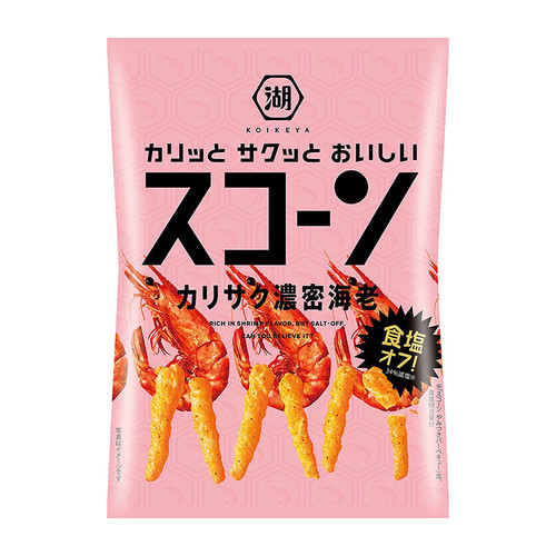 KOIKEYA Scorn Corn Crisps Shrimp Flavor |湖池屋 濃香鮮蝦味 脆條 75G