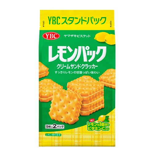 YBC Levain Lemon Sandwich Crackers | 山崎 檸檬夾心餅 9pcs x 2 [Best Before Date: Apr 30, 2023]