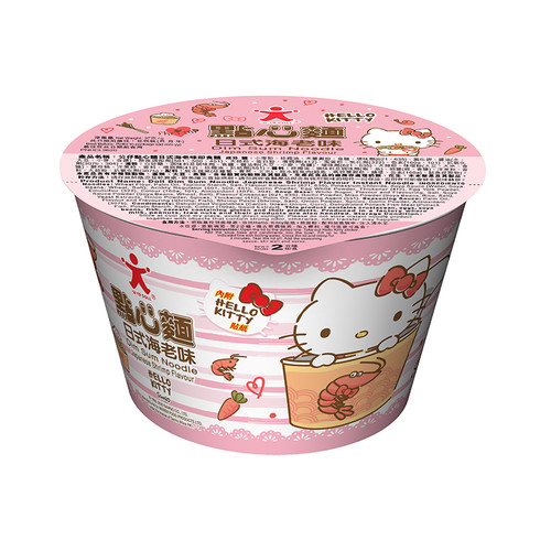 DOLL Dim Sum Instant Noodles Japanese Shrimp Flavor | 公仔 Hello Kitty 點心麵日式海老味 37g
