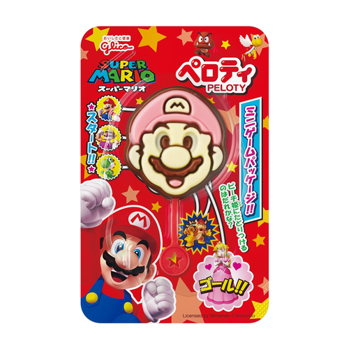 GLICO Peloty Chocolate Lollipops Super Mario 固力果 朱古力棒 瑪利奧 1pcs