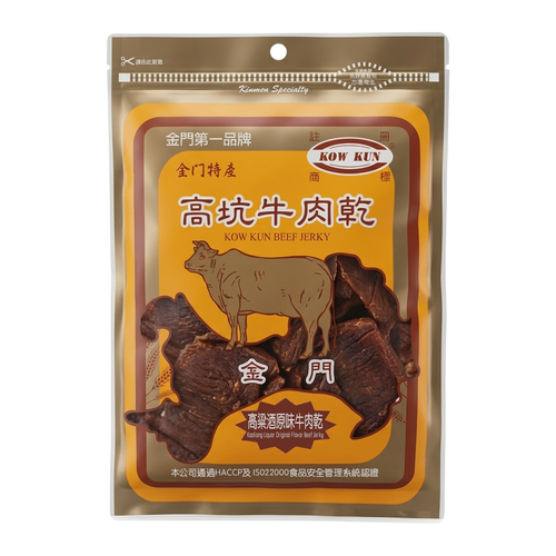 【預計4月30日至5月8日出貨】KOW KUN Beef Jerky KaoLiang-Liquor Flavor 高坑 牛肉乾 高粱原味 170g