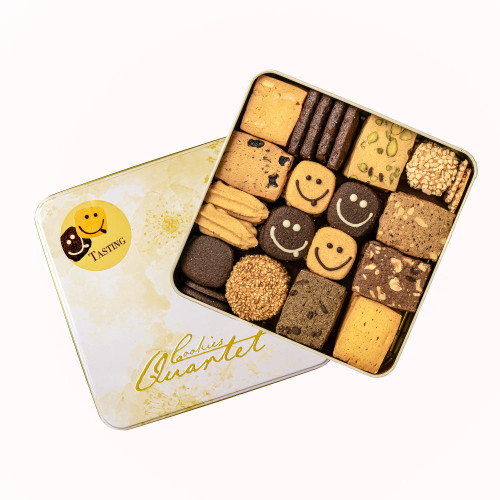 【新鮮預購品- 預計3到7天出貨】Cookies Quartet 12 Flavors Tasting Mix Cookies 曲奇四重奏 12味嚐味曲奇禮盒 500g