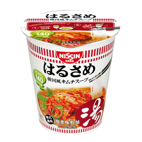 NISSIN Instant Glass Noodles Harusame Korean Kimchi | 日清韓式泡菜粉絲湯 43g