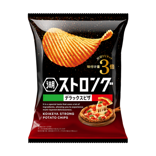 KOIKEYA Strong Potato Chips Rich pizza Flavor | 湖池屋 Strong 濃厚比薩味薯片 (袋裝) 53g