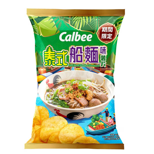 CALBEE - Potato Chips Thai Boat Noodles Flv | 卡樂B 泰式船麵味薯片 68g