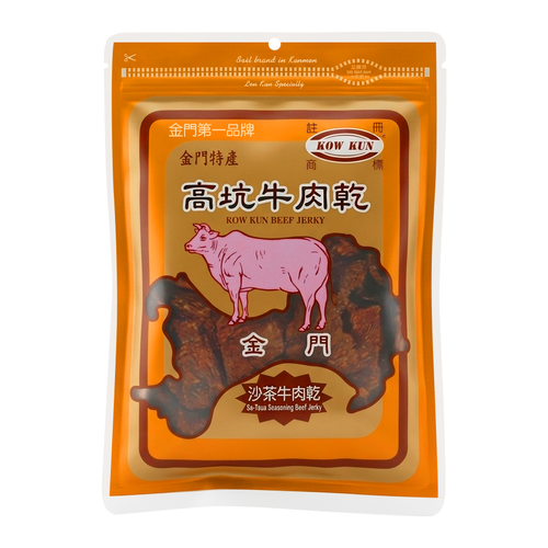 【預計4月30日至5月8日出貨】KOW KUN Beef Jerky Sa-Tsua Seasoning Flavor 高坑 牛肉乾 沙茶味 170g