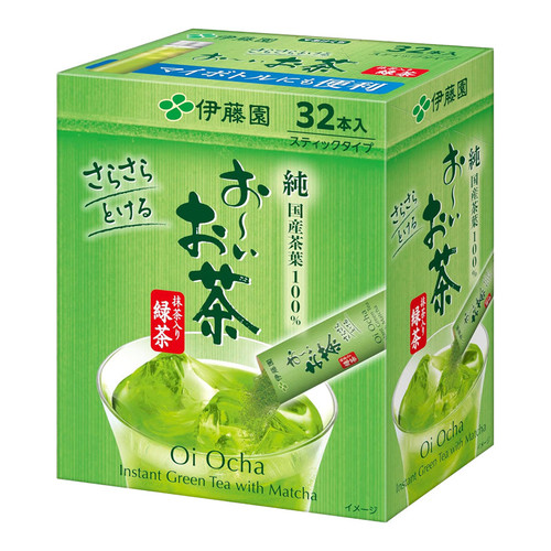 ITO EN Itoen Instant Green Tea w/ Matcha | 伊藤園 大井即溶抹茶入綠茶粉獨立包裝 32s