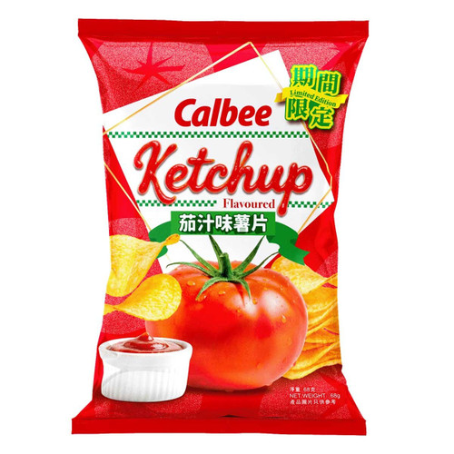 Calbee - Potato Chips Ketchup Flv | 卡樂B 茄汁味 薯片 68g