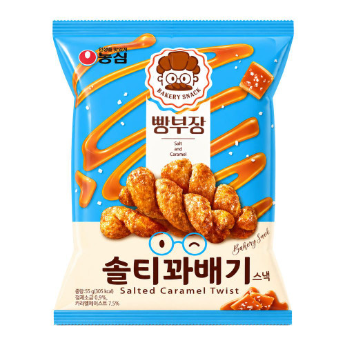 Nongshim Bakery Snacks Salted Caramel Twist | 農心 焦糖鹽味麻花脆脆 55g