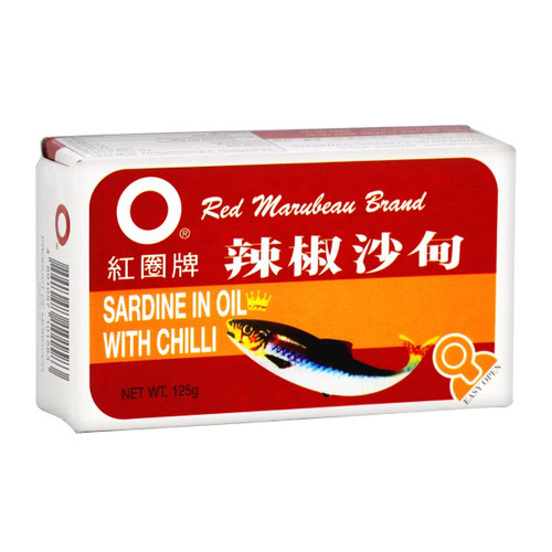 RED MARUBEAN Sardines In Oil W/ Chili | 紅圈牌 辣椒沙甸魚 125g