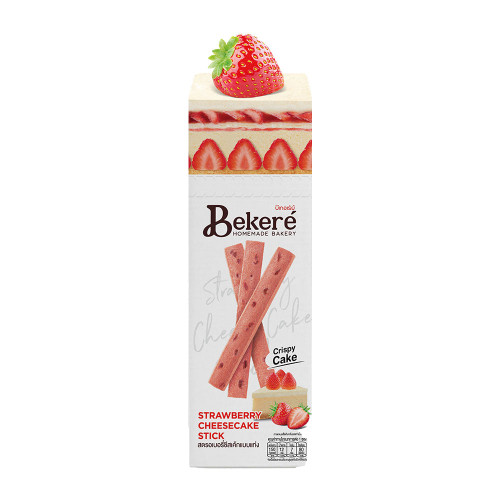 Bekere Cake Stick Strawberry | Bekere 士多啤梨芝士蛋糕條 30g