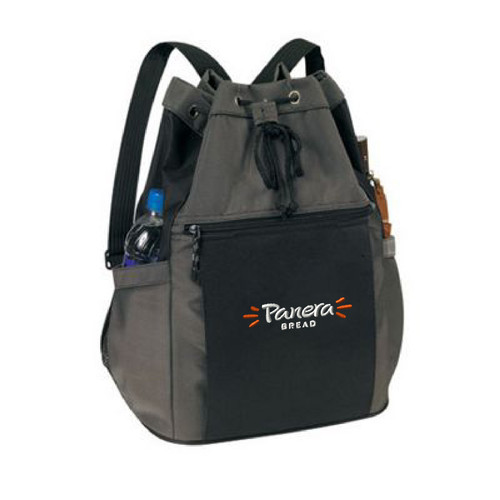 INV-DD-6032 - Grey/Black Sport Drawstring Backpack/Bag