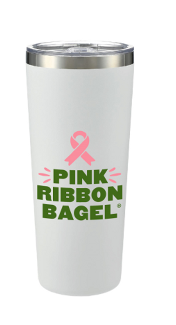 INV-1626-50-PRB - Pink Ribbon Bagel White Tumbler