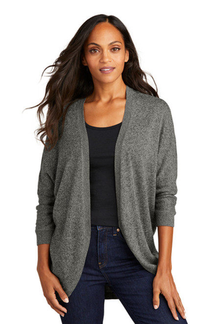 LSW416- Port Authority Ladies Marled Cocoon Sweater