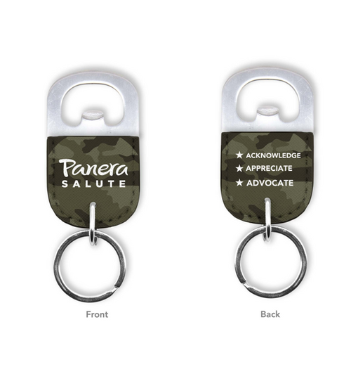 INV-KEYCHAIN-CAMO - Panera Salute Key Chain with Bottle Opener