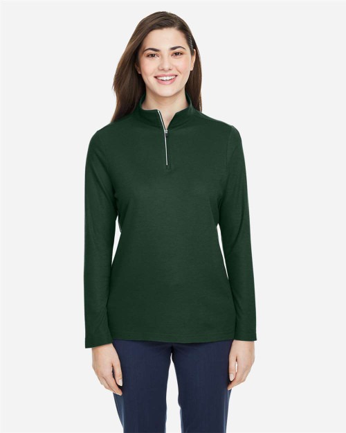CE405W - Ladies ChromaSoft Pique Quarter-Zip