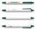 INV-PEN-W - White/Forest Green Bic Clic Stic Pen