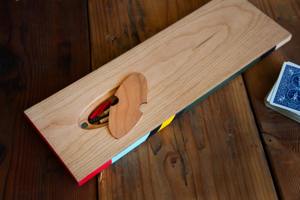 Scout Painted Cribbage Board Handpainted wooden cribbage boards made