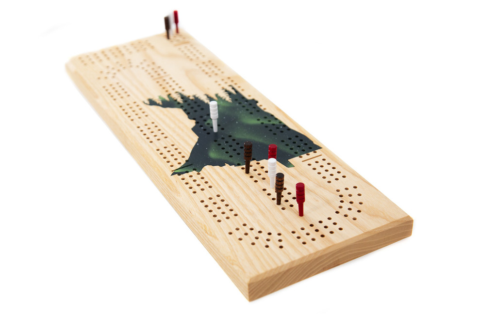 Painted Cribbage Board Handpainted wooden cribbage boards made using