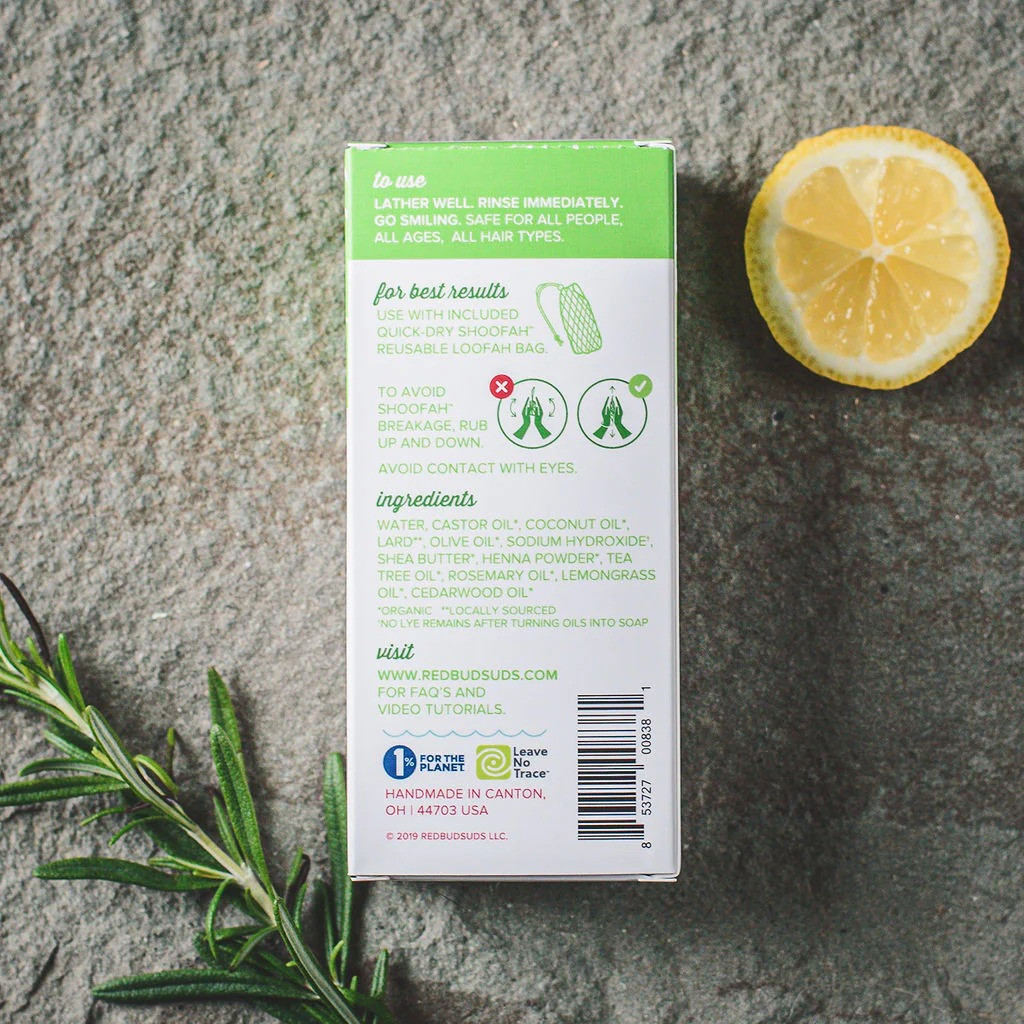 Red Bud Suds 3.4oz Bar + Shoofah Pack