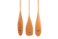 Classic Merrimack One-Piece Paddle Shapes | Pathfinder Ottertail Paddle (left), Ten-Horse Square-Tipped Paddle (center), and Guide Beavertail Paddle (right)