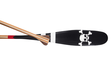 Jolly Roger - Painted Canoe Paddle from Sanborn Canoe Company