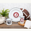 U of Alabama Enamelware Dinner Plates, Grey Rim, Set of 4