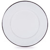Set of 4 Rolled Rim Plates, Black Set of 4 Rolled Rim Plates, Black