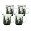 Golden Rabbit Set Of 4 Forest Glen 16 oz Latte Mugs