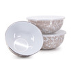 Golden Rabbit Swirl Covered Multi-Purpose Bowl Set