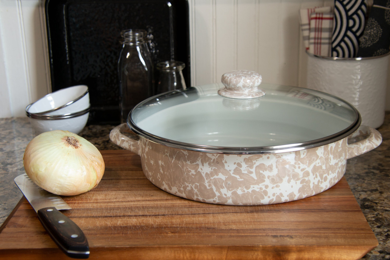 Golden Rabbit Swirl Large Saute Pan - Crow Canyon Home
