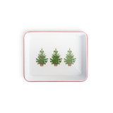 Helmsie x CCH Christmas Tree Small Rectangular Tray, Red Rim
