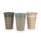 Domino x CCH Wicker 14 oz Tumblers, Set of 4 Domino x CCH Wicker 14 oz Tumblers, Set of 4