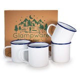 Golden Rabbit Glampware Set of 4 Mugs, Cobalt Golden Rabbit Glampware Set of 4 Mugs, Cobalt