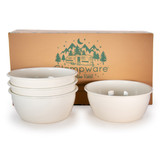 Set of 4 Rolled Rim Bowls, Cream Set of 4 Rolled Rim Bowls, Cream