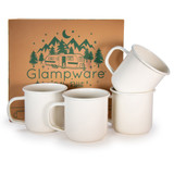 Set of 4 Rolled Rim Mugs, Cream Set of 4 Rolled Rim Mugs, Cream