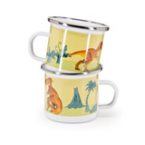 Golden Rabbit Set Of 4 Dinosaurs Child Mugs