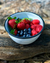 Golden Rabbit Glampware Set of 4 Rolled Rim Bowls, Black