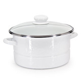 Golden Rabbit Solid White 6 Qt Stock Pot
