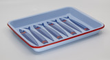 Mur by Ayca x CCH Anchovies Small Rectangle Tray, Red Rim