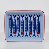 Mur by Ayca x CCH Anchovies Small Rectangle Tray, Red Rim