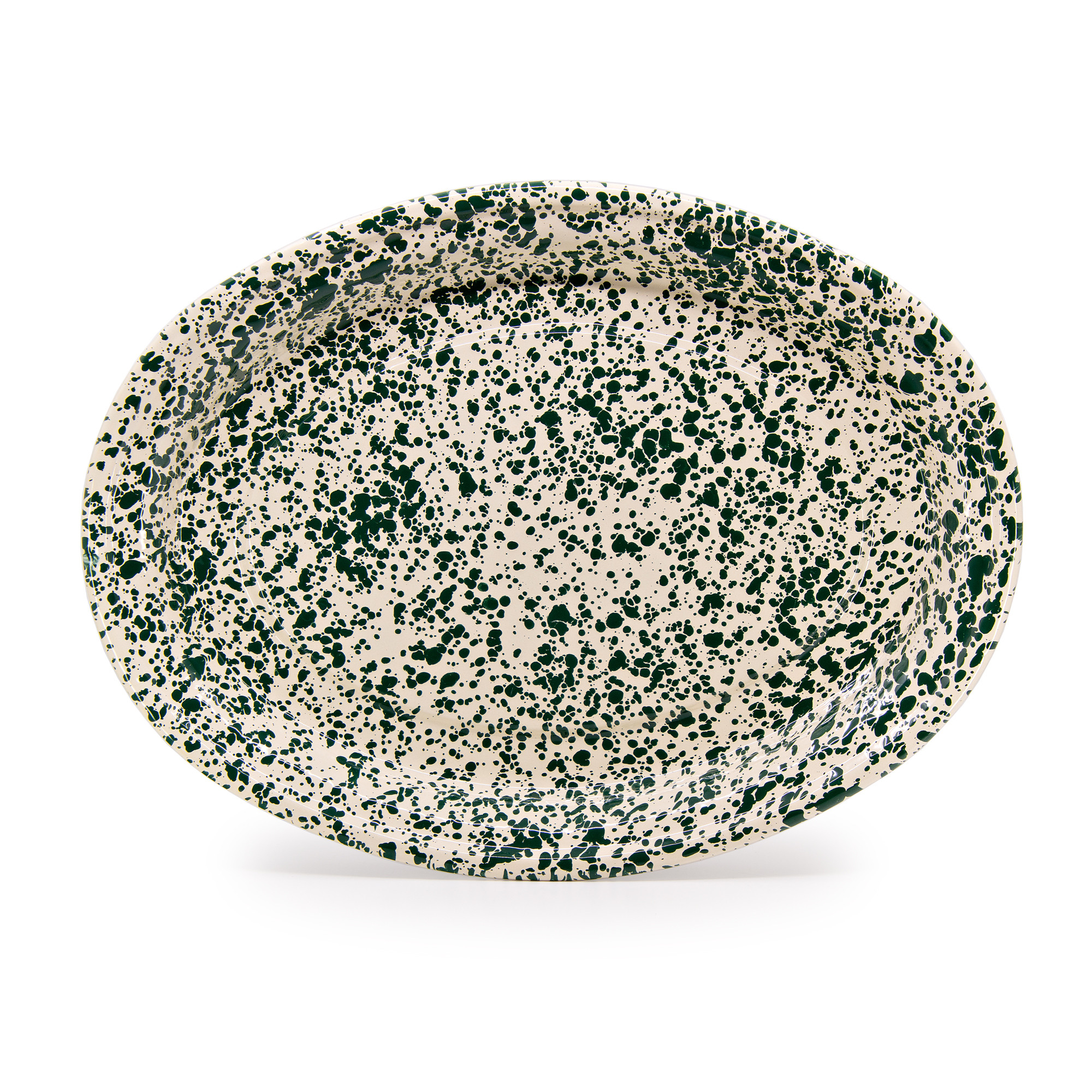 Splatter Oval Platter- Navy and Cream