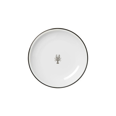 Weston Table x CCH Lobster Coupe Salad Plate, Black Rim