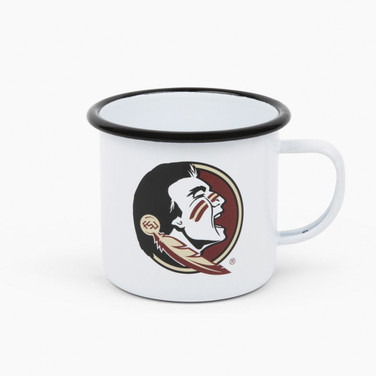 Florida State Enamelware 16oz Mug, Black Rim