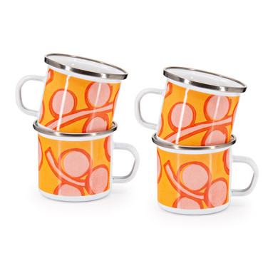 Golden Rabbit Set Of 4 Butterfly Child Mugs